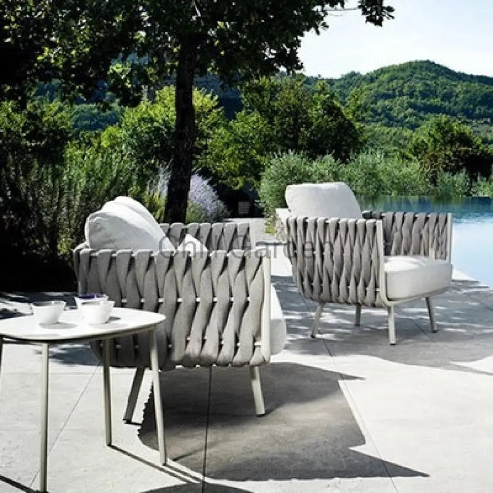 Outdoor Woven Strap Single Sofa SOFA004