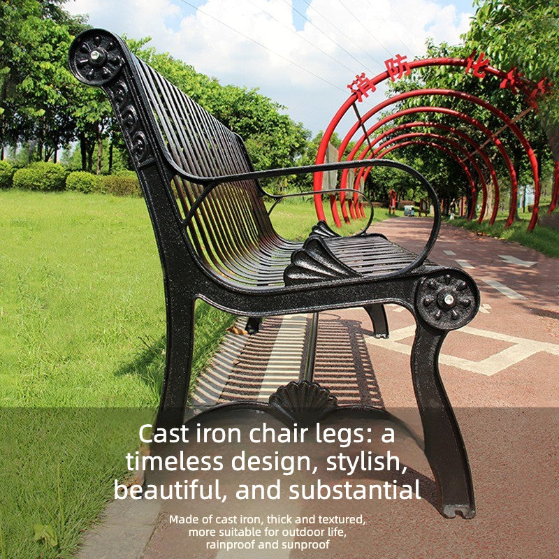 Cast Iron Leg Outdoor Park Bench 1.2-1.8m European / OK Style EFWB-047