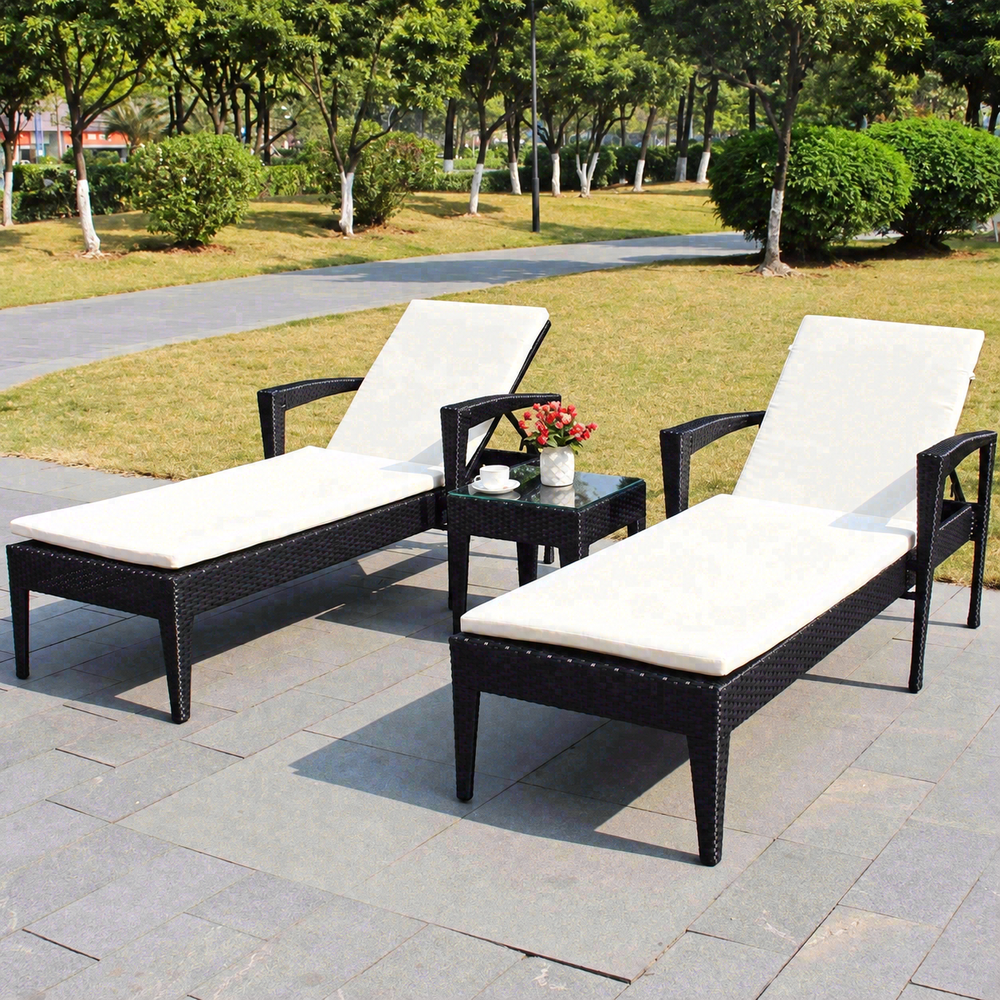 SL001 rattan lounger set