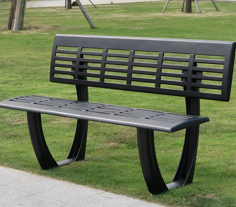 Cast Aluminum Chinese-Style Outdoor Park Bench | Black 1.2/1.5m EFWB-035