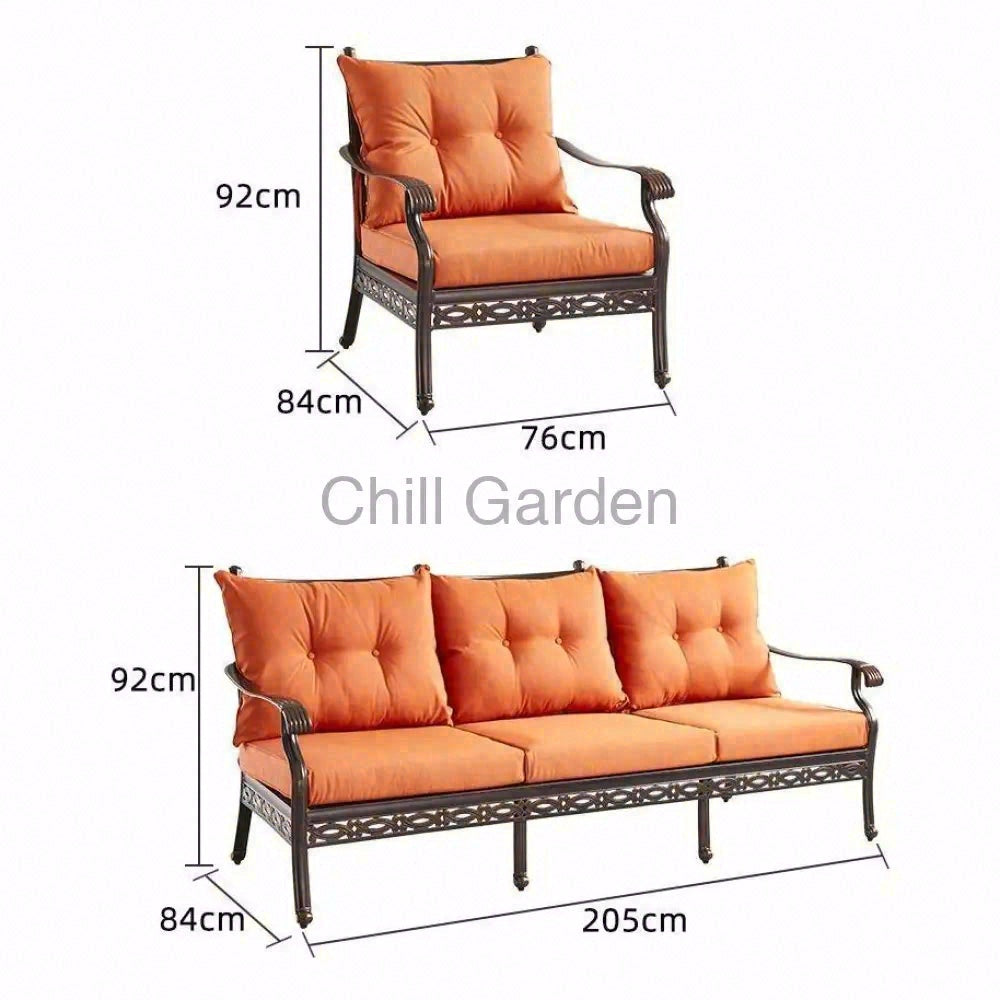 花園露台專用SOFA019戶外沙發五件套裝休閒聚會必備