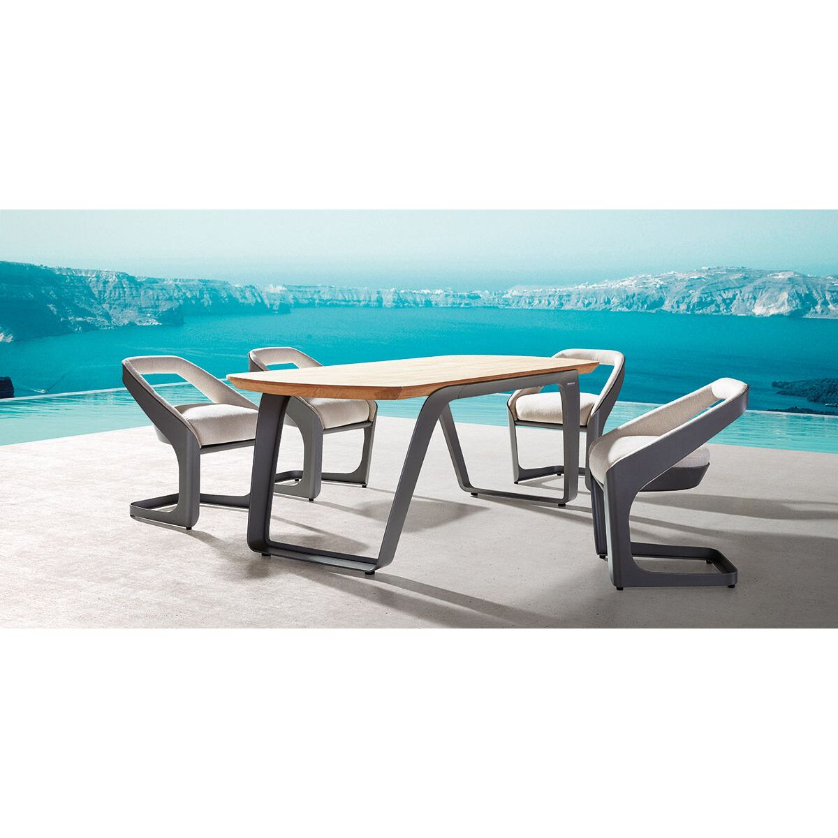ONDA Series Outdoor Dining Table and Chairs set